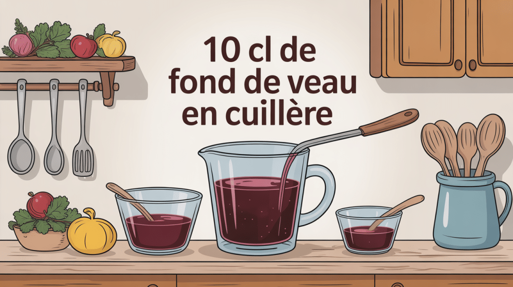 10 cl de fond de veau combien de cuillère illustration conversion