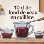 10 cl de fond de veau combien de cuillère illustration conversion