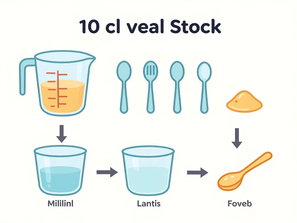 10 cl de fond de veau combien de cuillère schéma équivalence cuillère