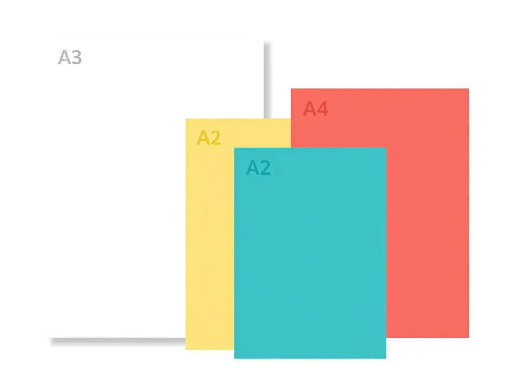 diagramme conceptuel a3 size comparé a4 a2