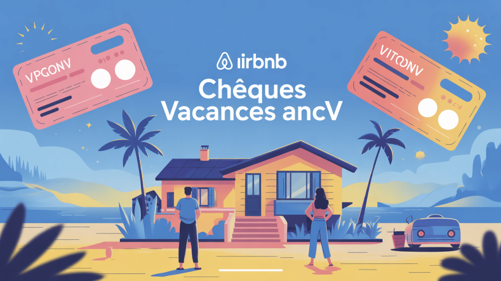 illustration airbnb cheque vacances ancv voyageurs France