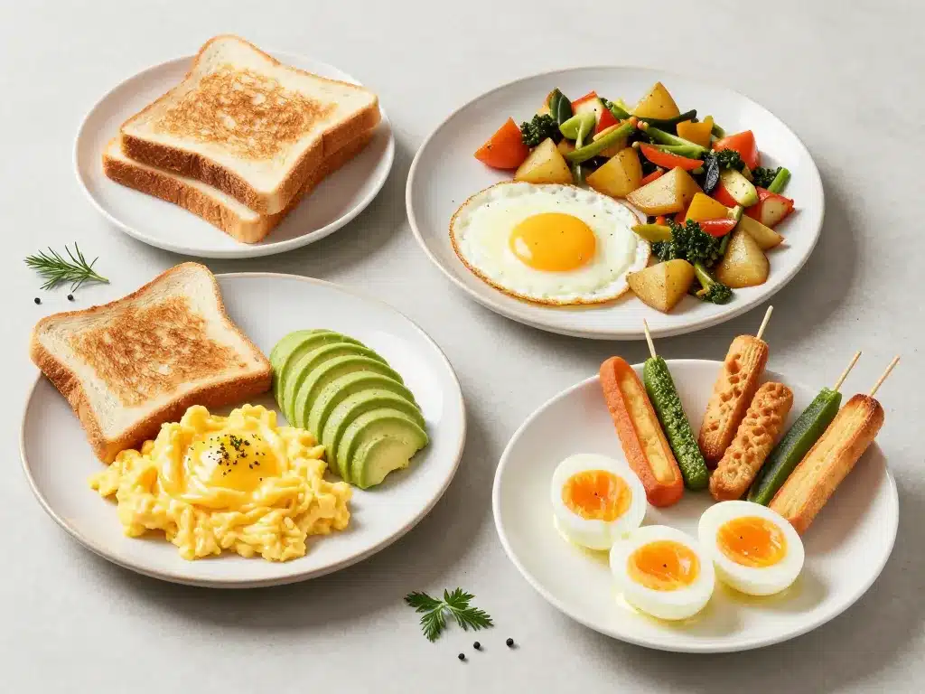 avec quoi accompagner des œufs brouillés plat coque accompagnements