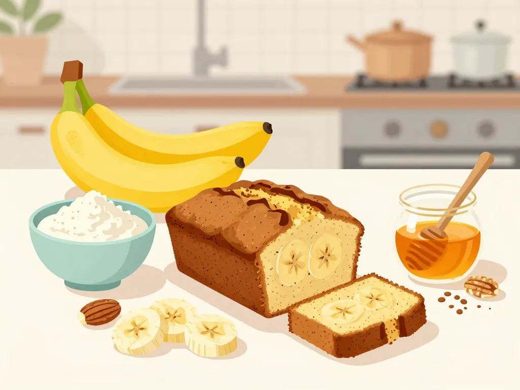 Ingrédients principaux cake healthy banane