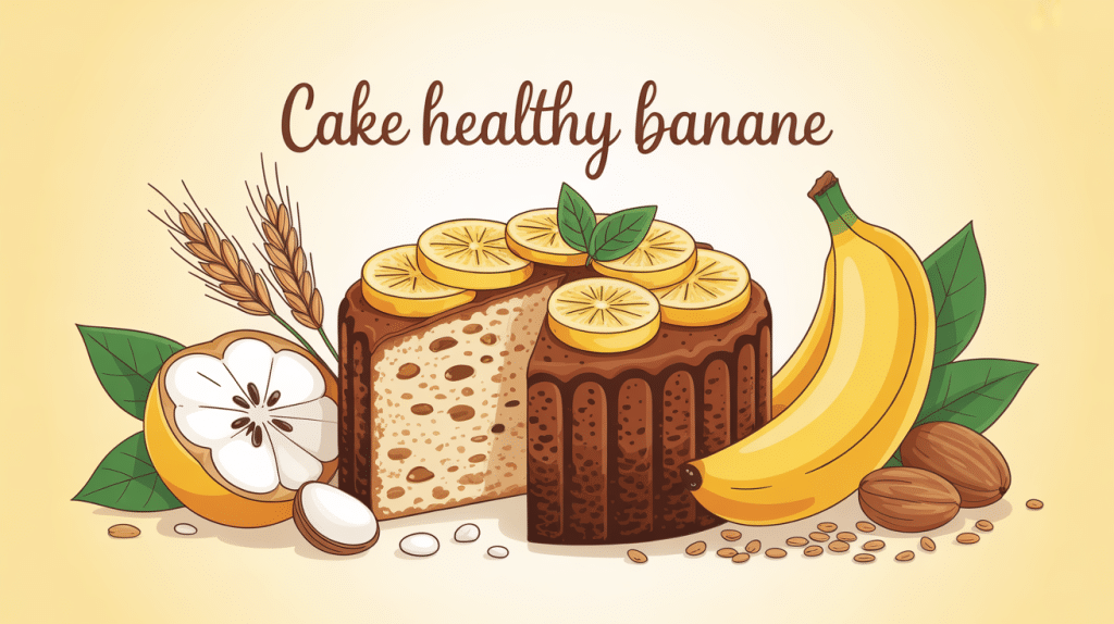 Cake healthy banane doré ingrédients naturels