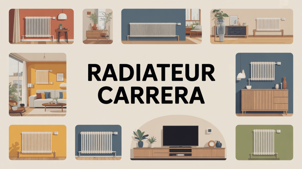 intérieur moderne avec plusieurs carrera radiateur
