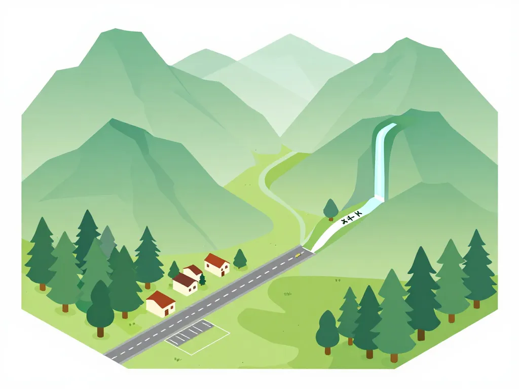 diagramme accès vallée cascade de carnevale - cascata di carnevale