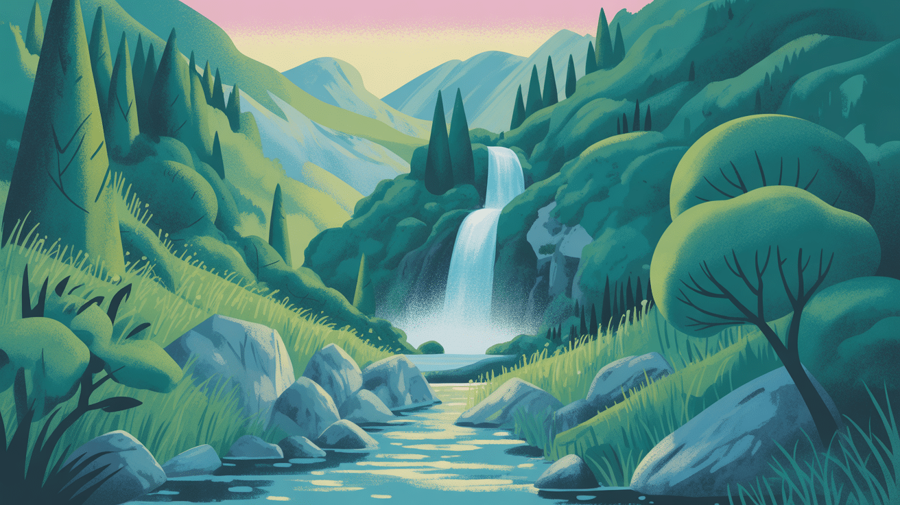 illustration randonnée cascade de carnevale - cascata di carnevale piémont