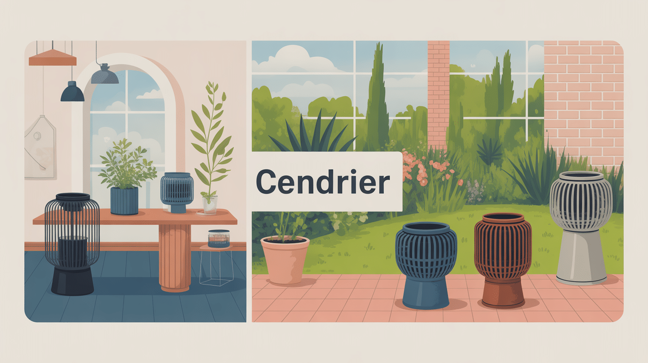 cendrier adapté intérieur extérieur design