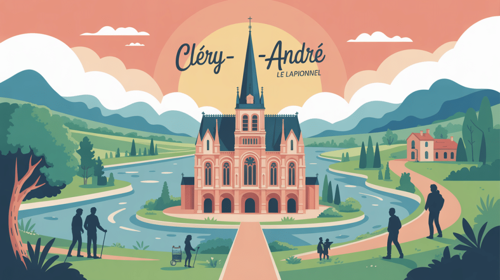 clery saint andre vue basilique loire et paysage