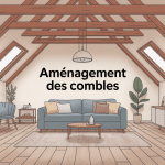 illustration d’un comble aménagé lumineux et isolé