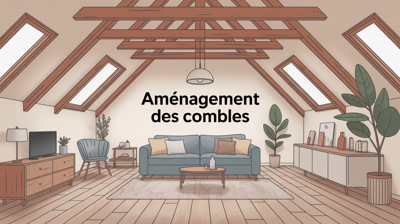 illustration d’un comble aménagé lumineux et isolé