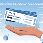 comment se faire rembourser un billet d'avion non remboursable illustration abstraite