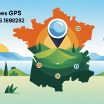 Carte Provence avec repère GPS latitude : 43.7715417 longitude : 6.18982619999997