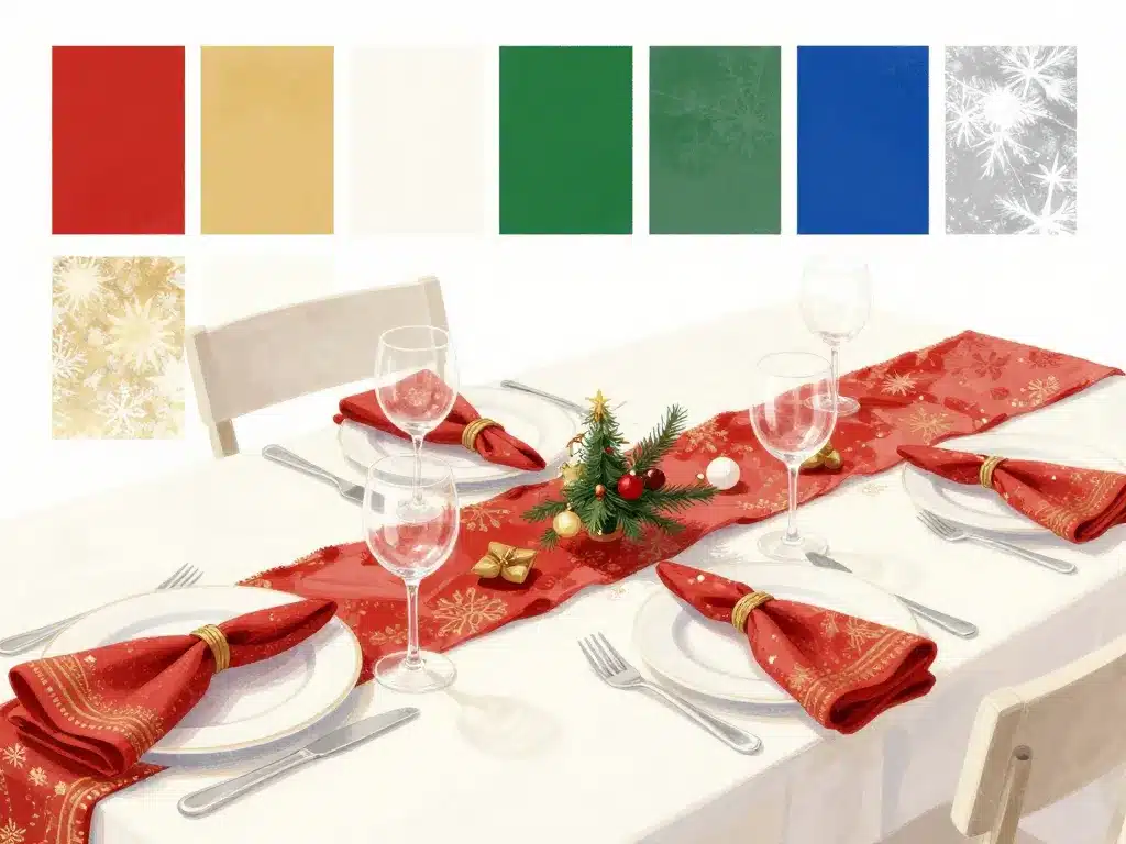 deco table noel choix couleurs textures