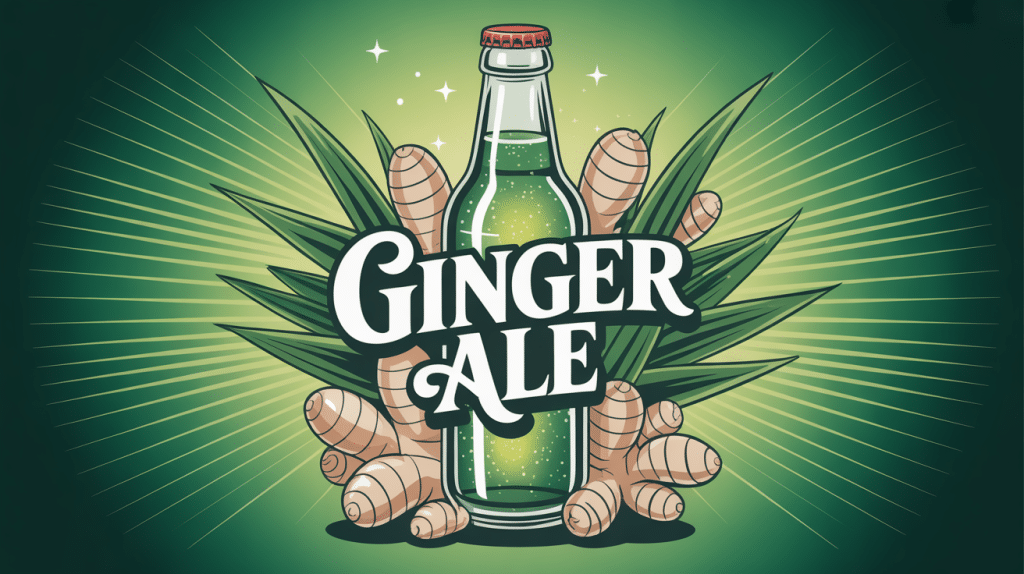 illustration bouteille ginger ale premium