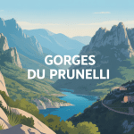 vue panoramique gorges du prunelli illustration