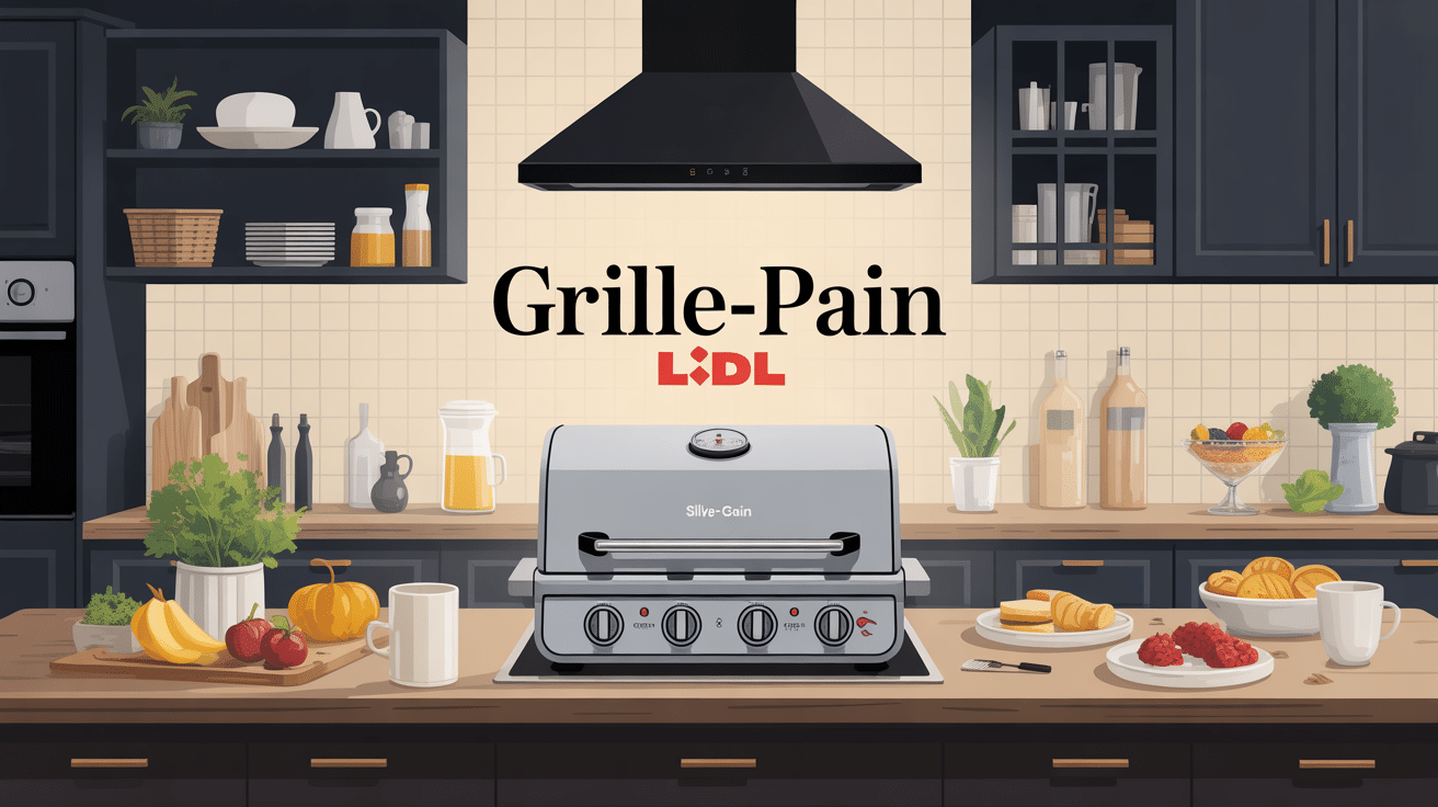 grille pain lidl sur plan de travail moderne
