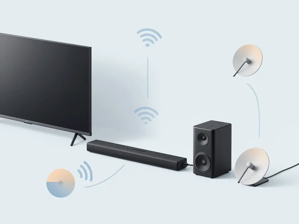 home cinema sans fil schéma technologie et connexions