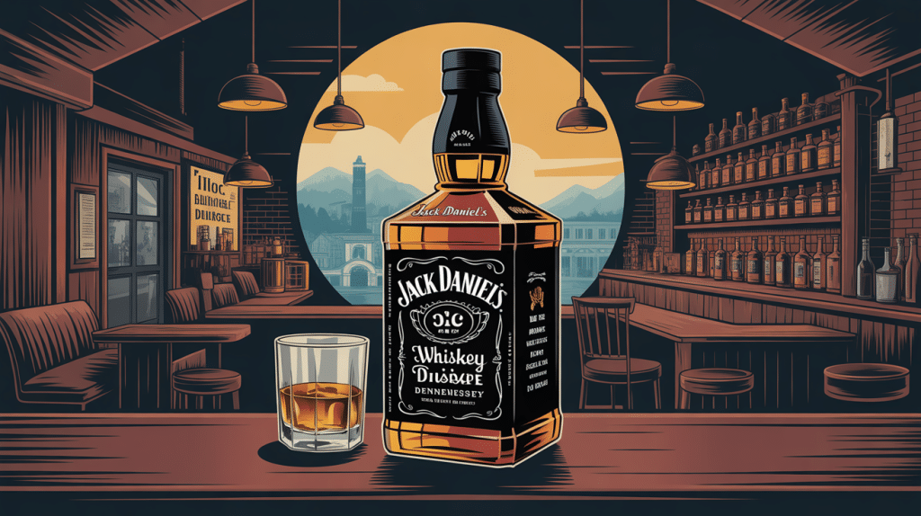 jack daniels jack daniels illustration bouteille distillerie