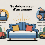 illustration jete de canape solutions déchetterie don recyclage