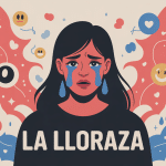illustration la lloraza silhouette expressive réseaux sociaux