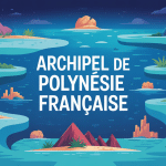 Illustration des 5 archipels de la polynésie française diversité paysage