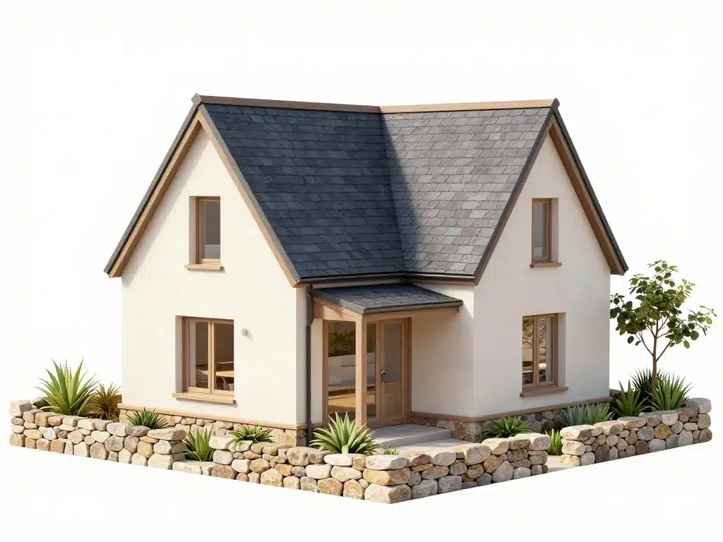 maison bretonne moderne toit ardoise grandes baies