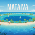 Vue globale du lagon damier de Mataiva