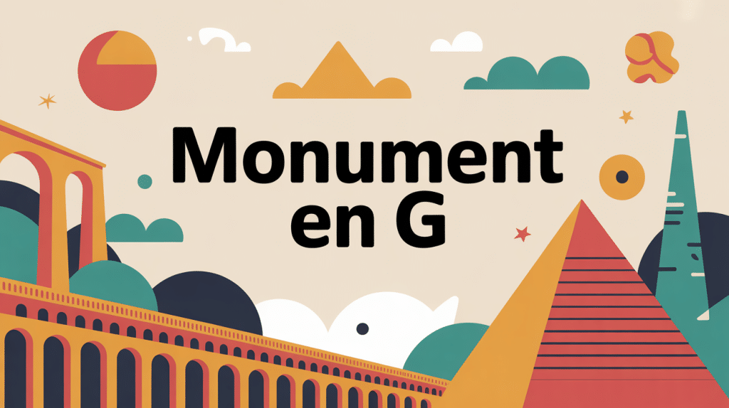 illustration colorée monument en g