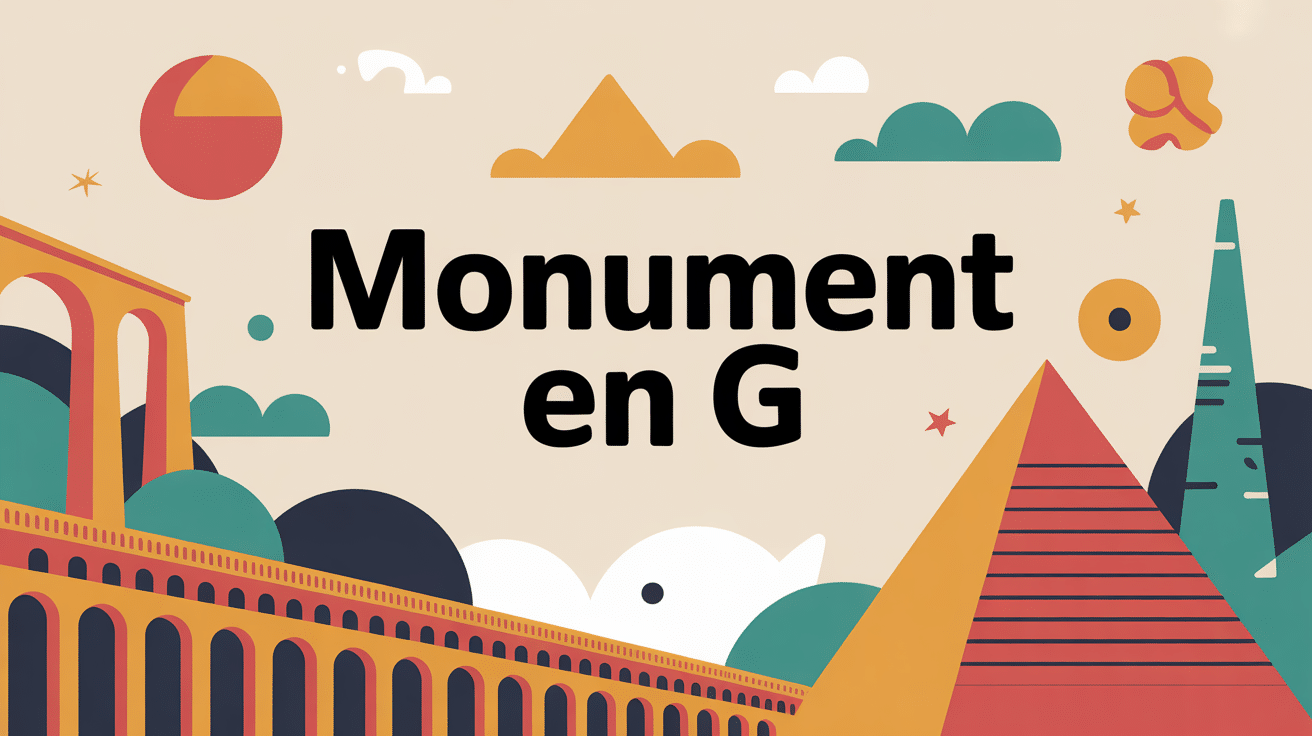 illustration colorée monument en g