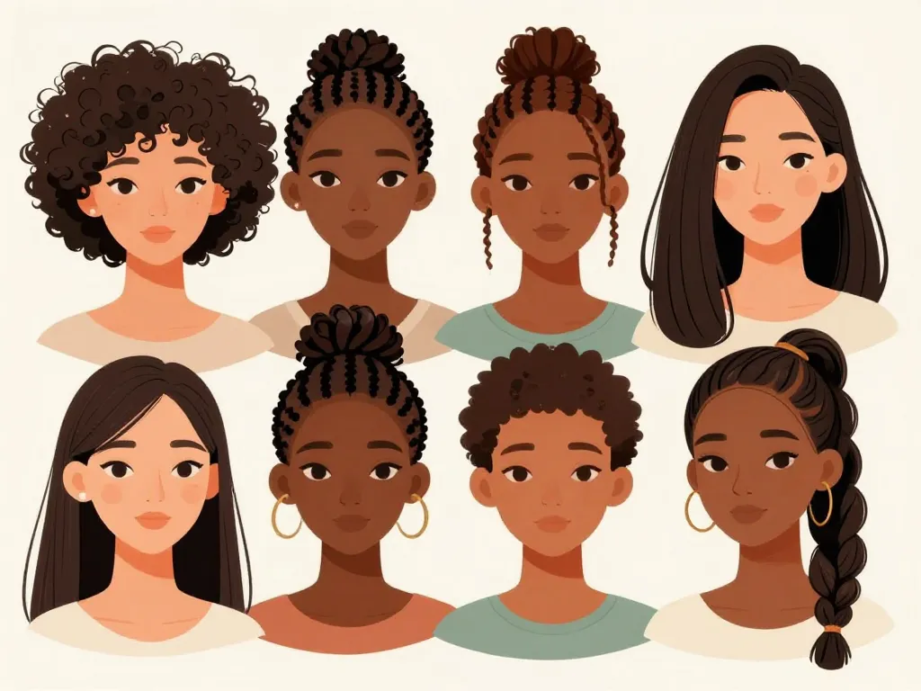 natte cheveux crépus bouclés lisses