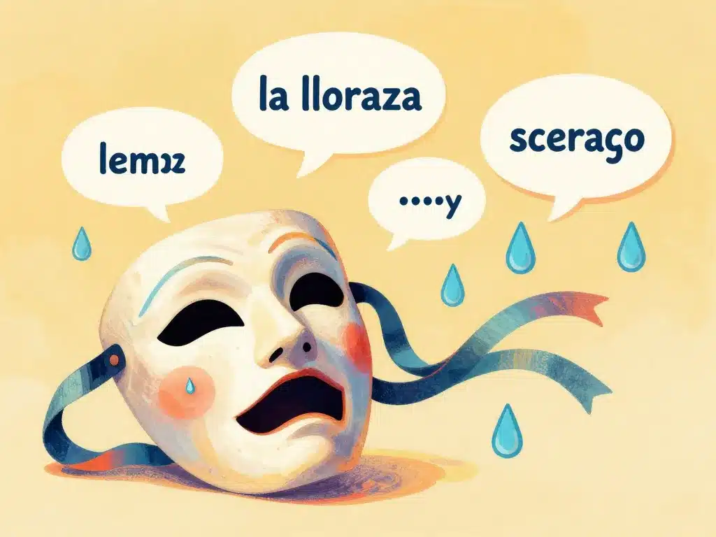metaphore evolution la lloraza dictionnaire masque larmes