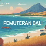 vue panoramique stylisée pemuteran indonesia plage et nature