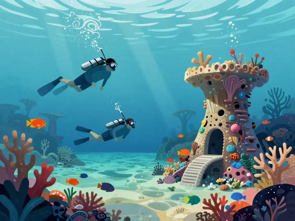 scene sous-marine pemuteran indonesia snorkeling et récifs