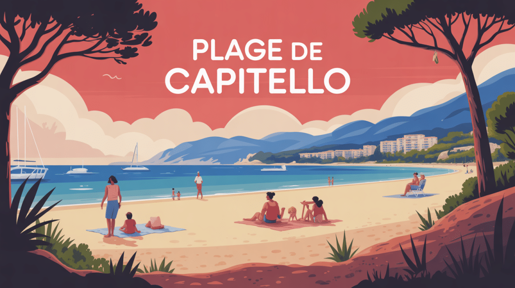 plage de capitello vue golfe ajaccio ambiance familiale