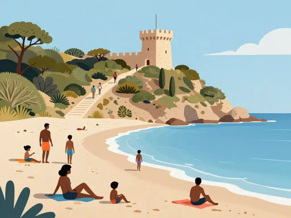 plage de fautea - arinella di fautea familles baignade tour génoise