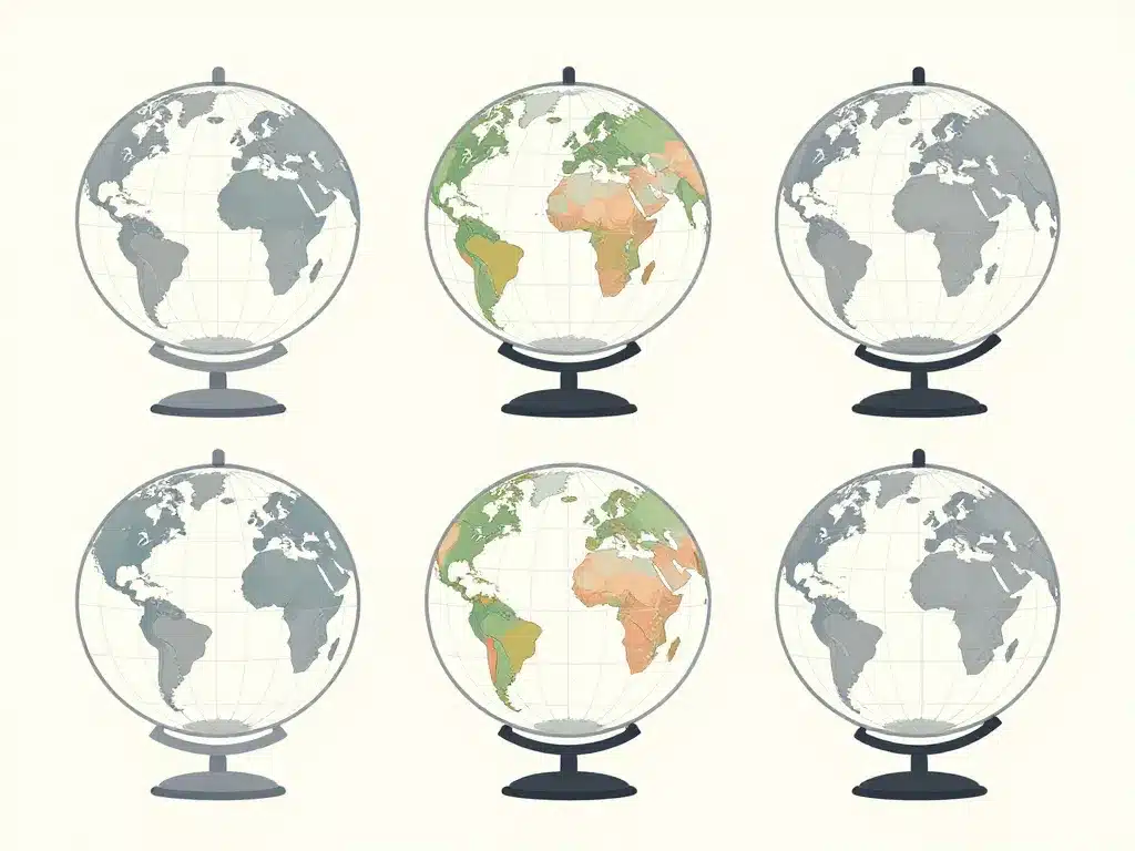 planisphere comparaison projections géographiques