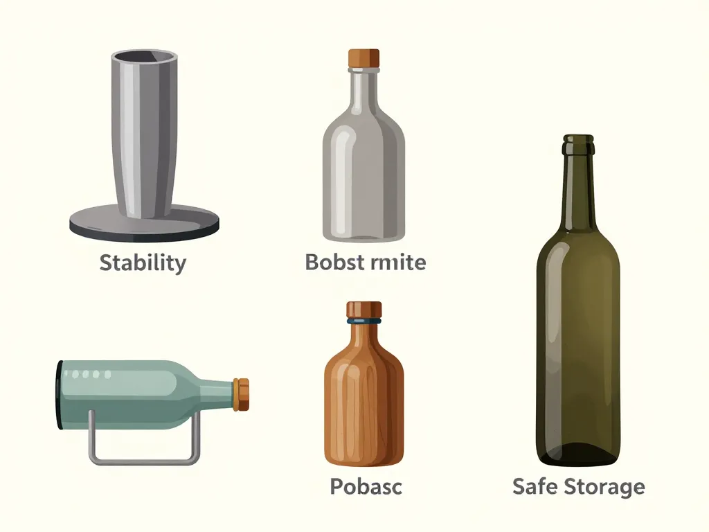 schéma porte bouteille solide stable rangement