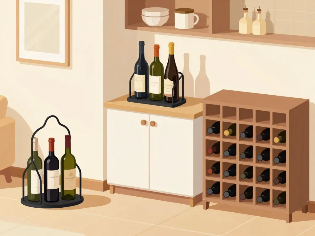 porte bouteille déco cuisine cave illustration