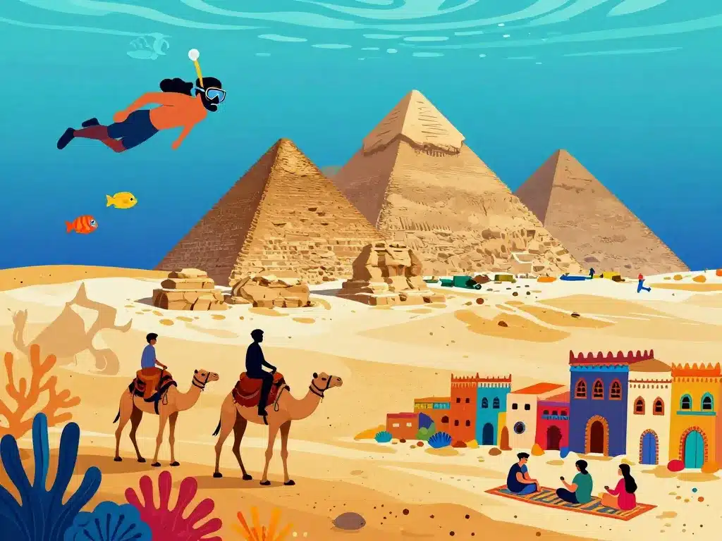 que faire en egypte mer rouge desert village nubien