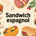 illustration sandwich espagnol pains jambon fromage