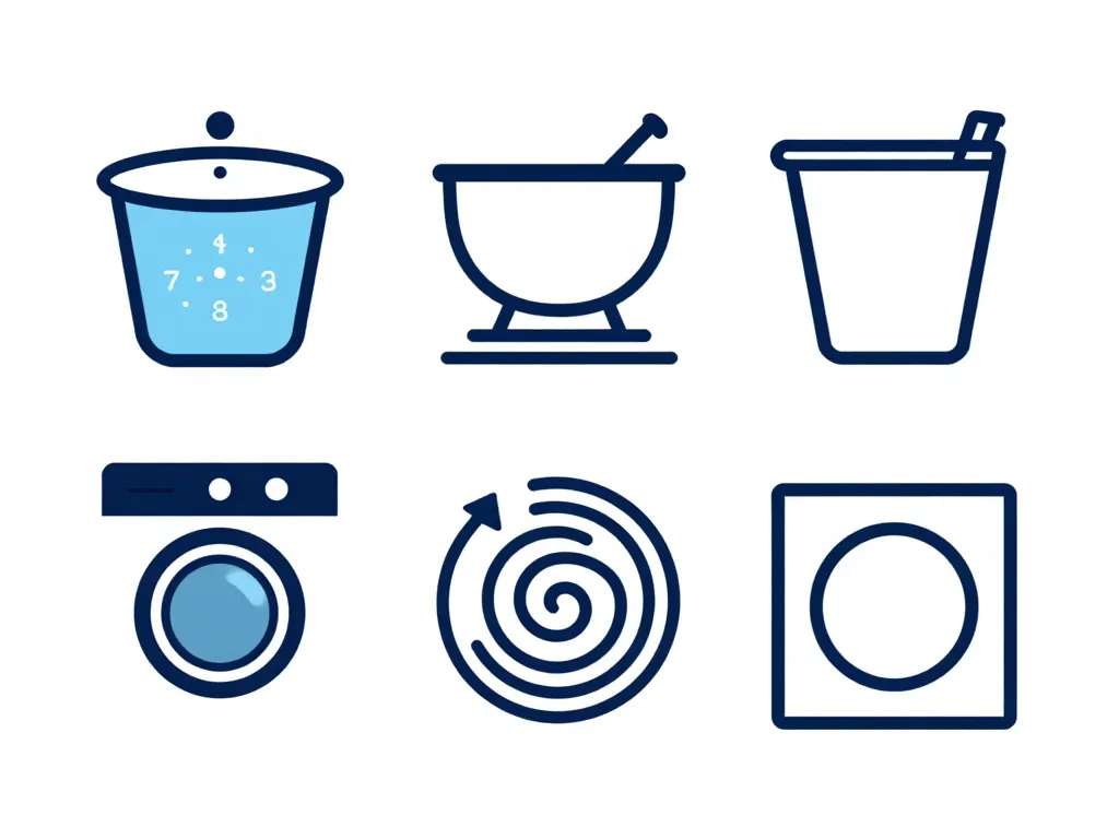 diagramme clair symboles machine a laver essentiels
