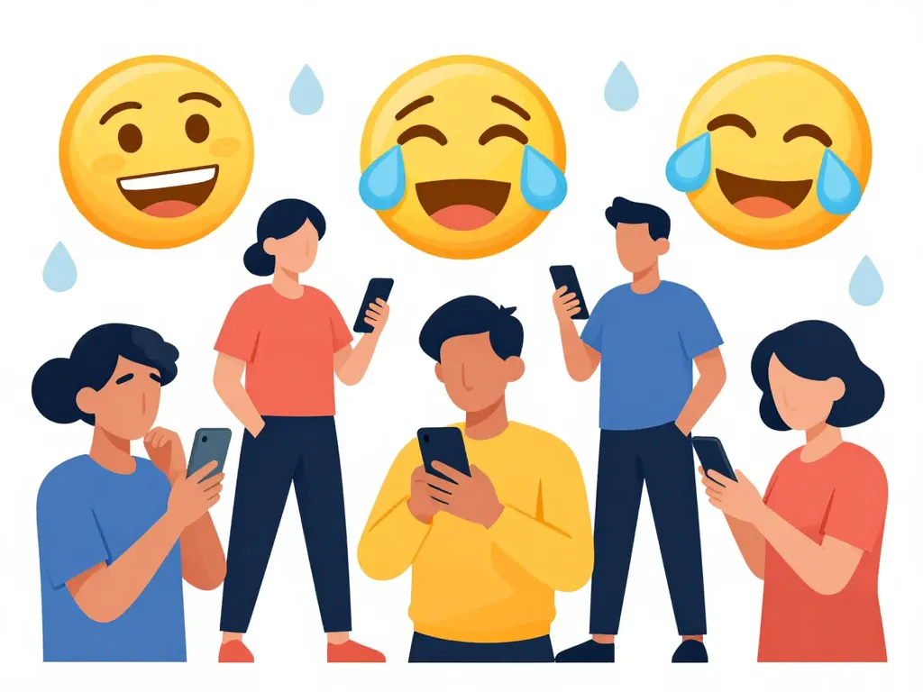 scene dynamique la lloraza interactions smartphones emojis