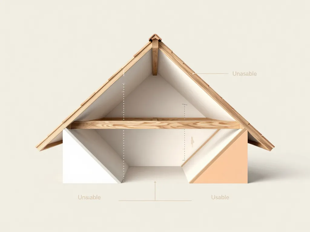 schéma comparaison comble aménagé utilisable vs perdu