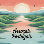 arrozais portugais illustration paysage rizières