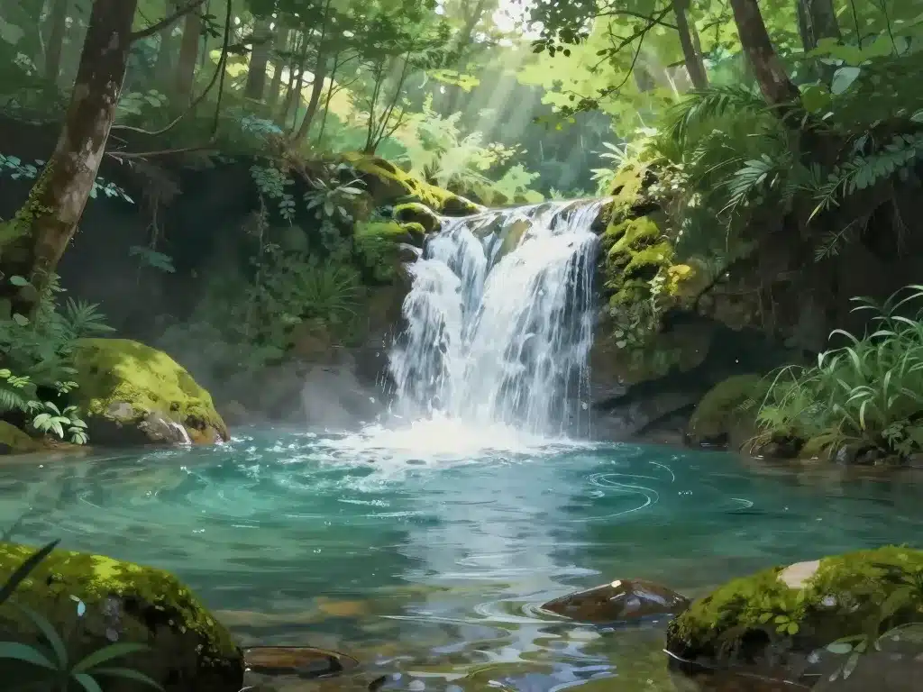 cascade du trou de mandre beauté paysage forêt et eau