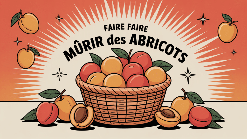 comment faire murir des abricots panier illustration vectorielle