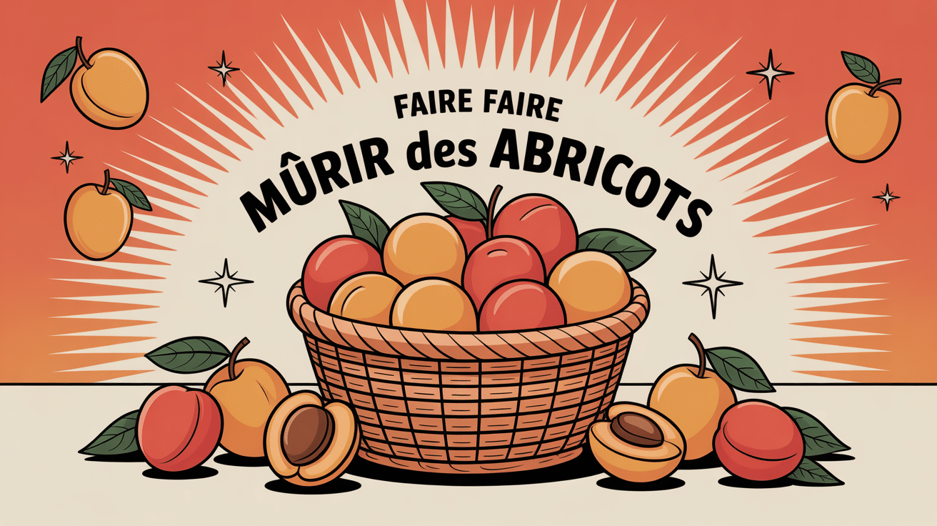 comment faire murir des abricots panier illustration vectorielle
