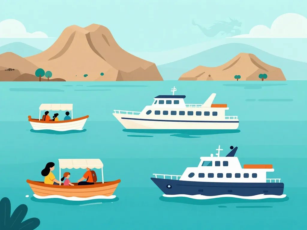 croisiere komodo illustration formules bateaux voyageurs