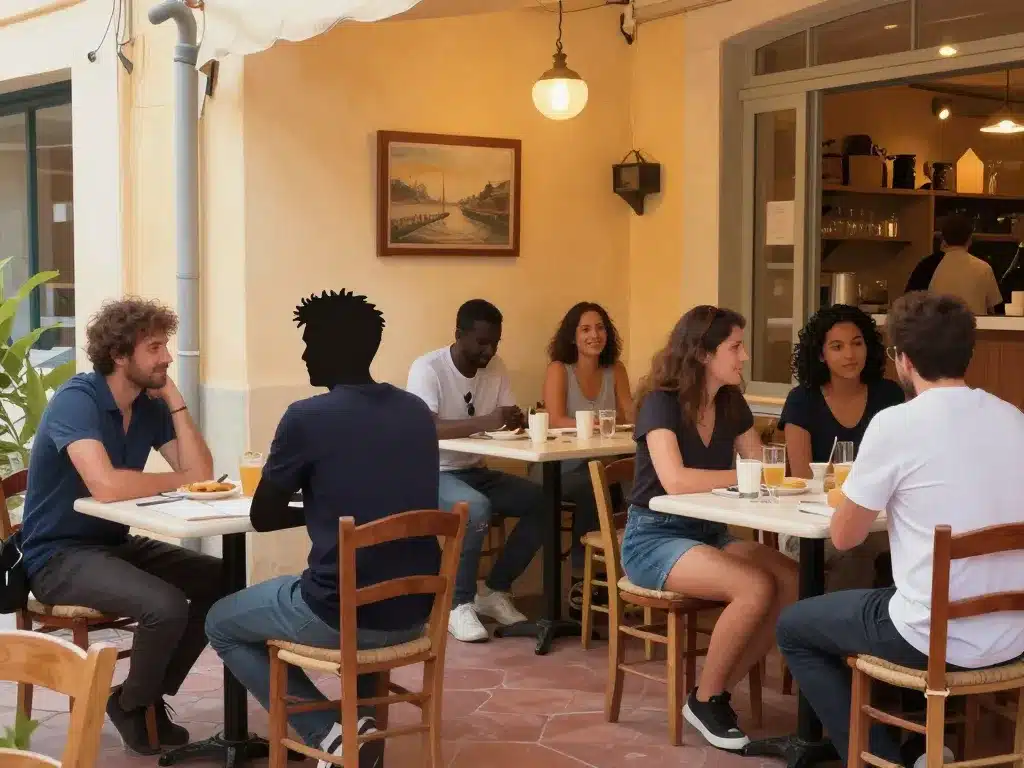 scène conviviale chez choupette vallauris